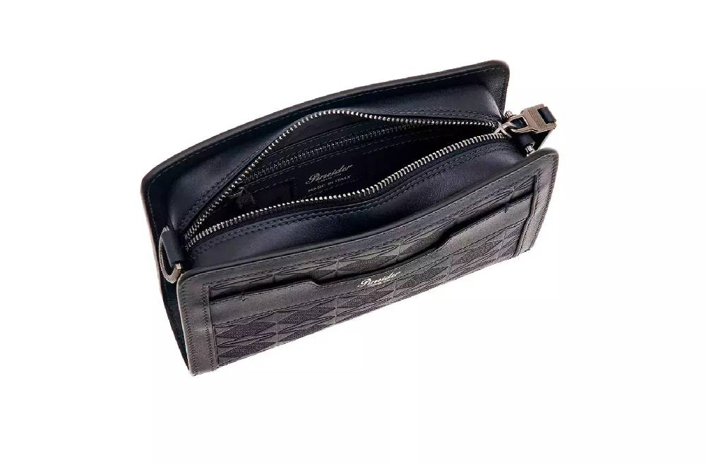Pineider Odette Crossbody in Embossed Empress Moda
