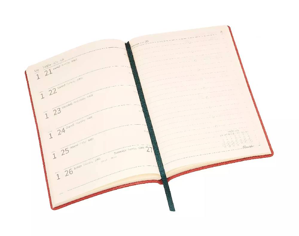 Pineider Agenda Settimanale Classic 2025 - 11x16 cm Prezzo Ridotto