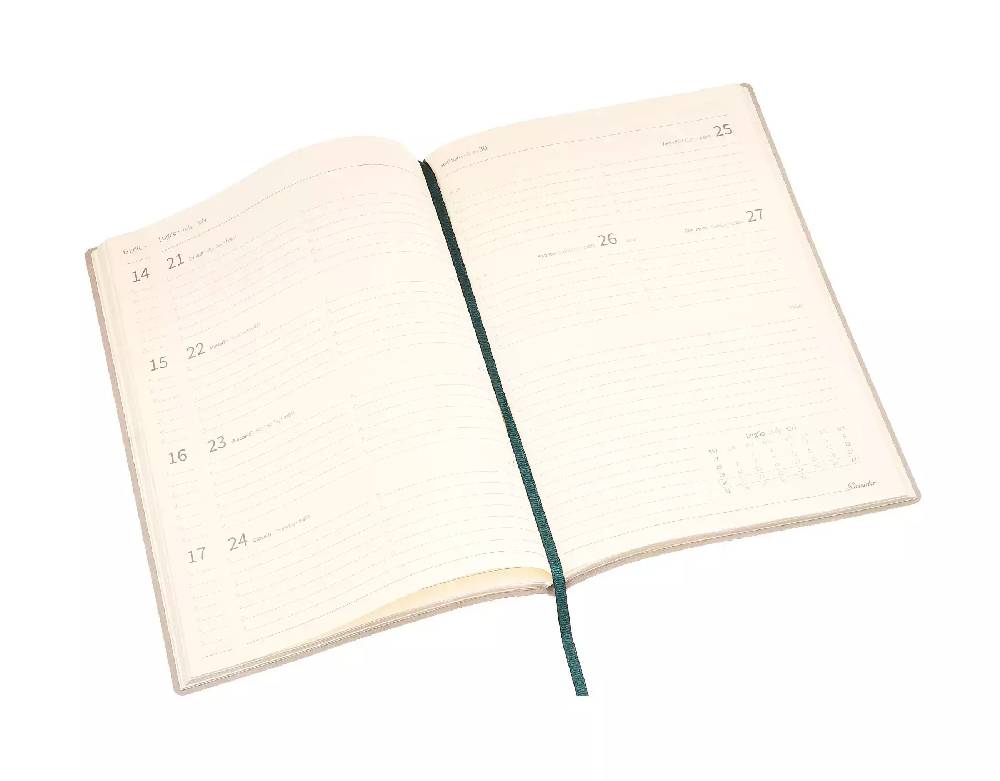 Pineider Agenda Settimanale Milano 2025 in Canvas - 17x24 cm Sconti VIP