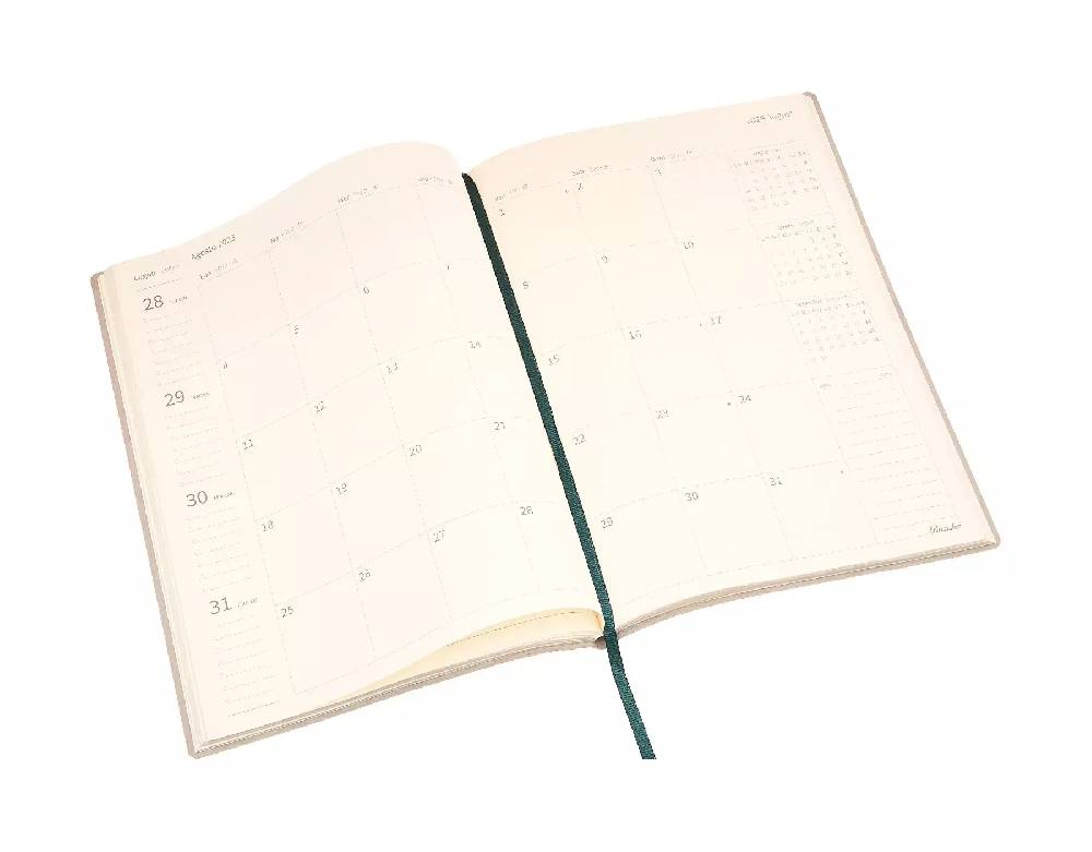 Pineider Agenda Settimanale Milano 2025 in Canvas - 17x24 cm Sconti VIP