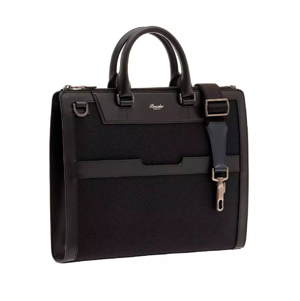 Pineider Slim Briefcase in Metro Nylon Vendita Calda