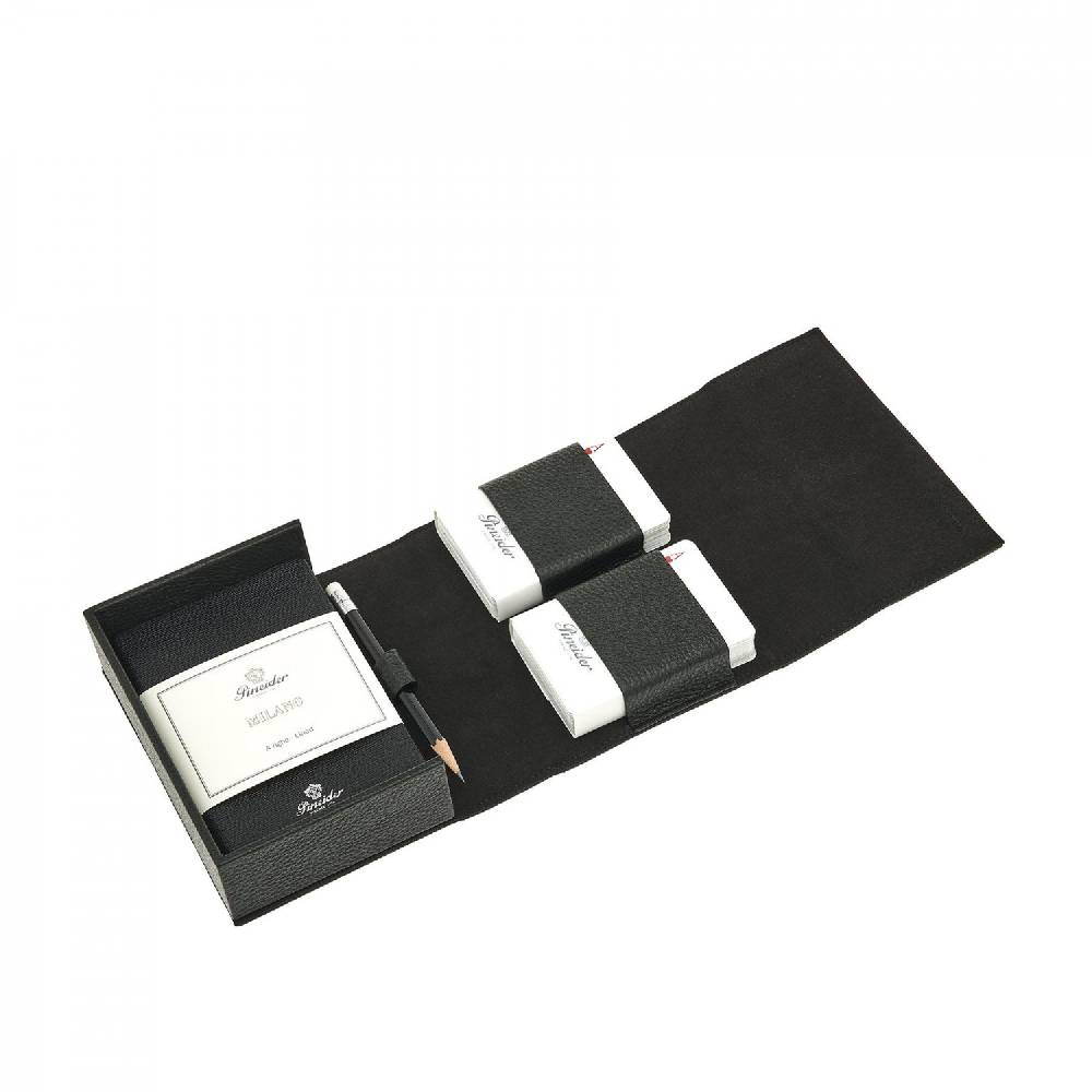 Pineider Set Carte da Gioco Burraco in pelle Consegna Veloce
