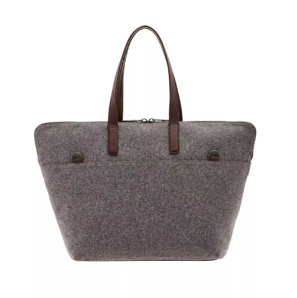 Pineider Saddle Tote Bag in Wool Vendita