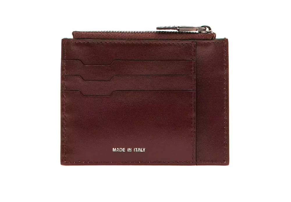 Pineider Porta carte con zip in Metro Smooth Sconto
