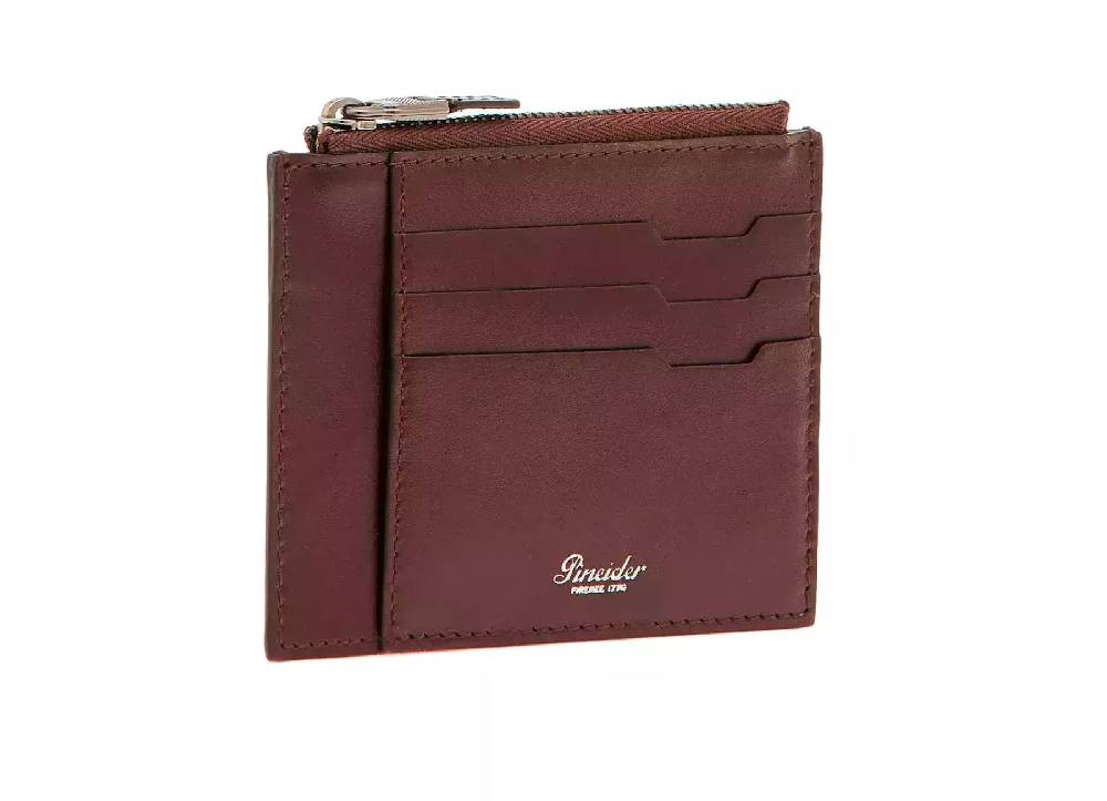 Pineider Porta carte con zip in Metro Smooth Sconto