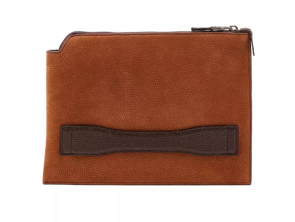 Pineider Pouch Medium in Nabuk Vendite Flash
