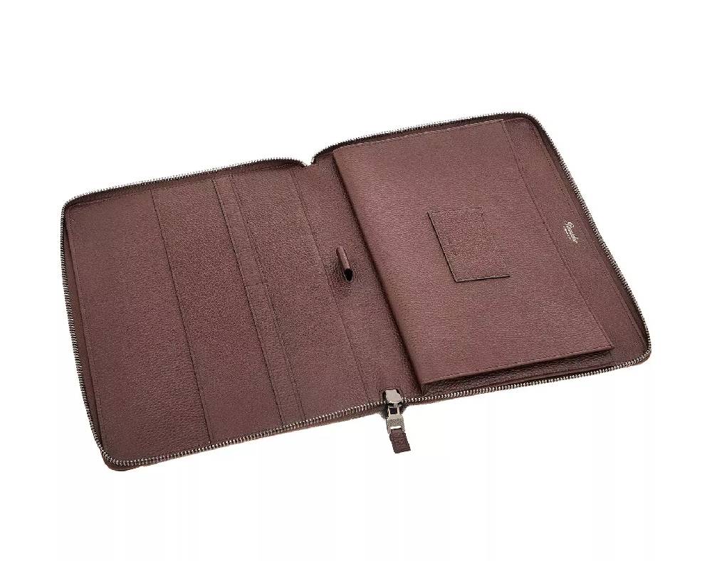 Pineider Porta ipad con zip in Wool Moda