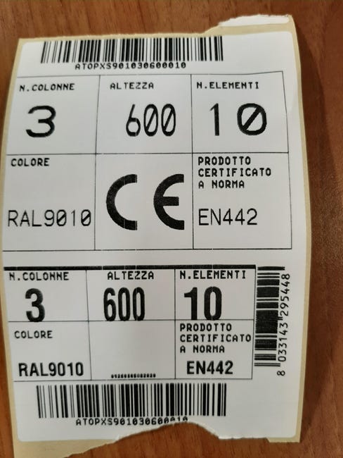 Leroymerlin Radiatore acqua calda EQUATION Comby in acciaio 4 colonne 20 elementi interasse 813 mm bianco Esporta salva