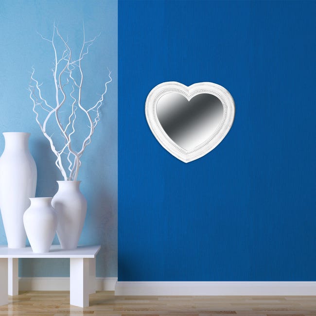 Leroymerlin Specchio cuore in pvc bianco 40 x 45 cm Flash Sale