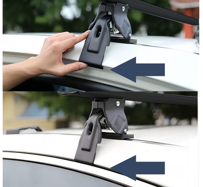 Leroymerlin Rebeca Shop® Barre Da Tetto Portapacchi Universali Con Serratura Antifurto Nero Adatte Per Auto Con Tetto Liscio Senza Barre Longitudinali 130cm Smaltimento dello stoccaggio