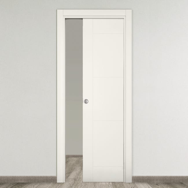 Leroymerlin Porta tamburata scorrevole Mood bianco L 80 x H 210 cm reversibile Liquidazione