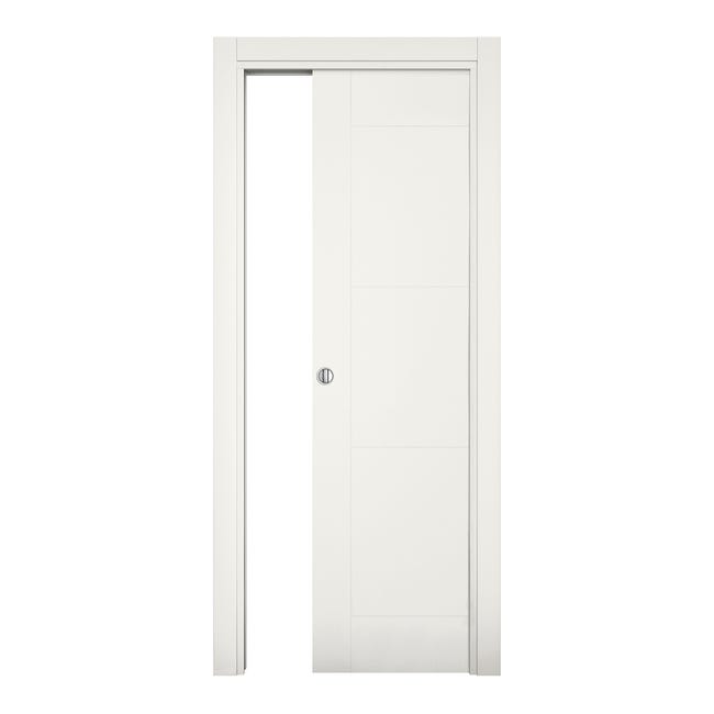 Leroymerlin Porta tamburata scorrevole Mood bianco L 80 x H 210 cm reversibile Liquidazione