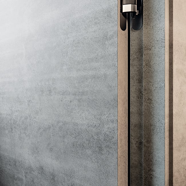 Leroymerlin Porta battente Beton grigio L 80 x H 210 cm reversibile Enormi risparmi