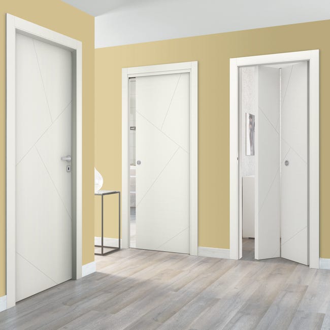 Leroymerlin Porta tamburata battente Oblique bianco L 70 x H 210 cm reversibile Sconti VIP