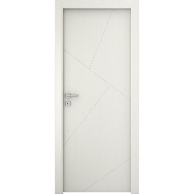 Leroymerlin Porta tamburata battente Oblique bianco L 70 x H 210 cm reversibile Sconti VIP