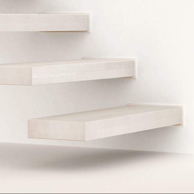 Leroymerlin Gradino Wall in legno bianco L 900 mm H 300 mm Rilascio limitato