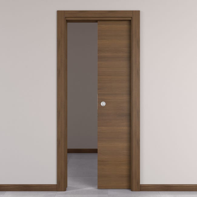Leroymerlin Porta tamburata scorrevole Stenophylla marrone L 70 x H 210 cm reversibile ACQUISTA ORA