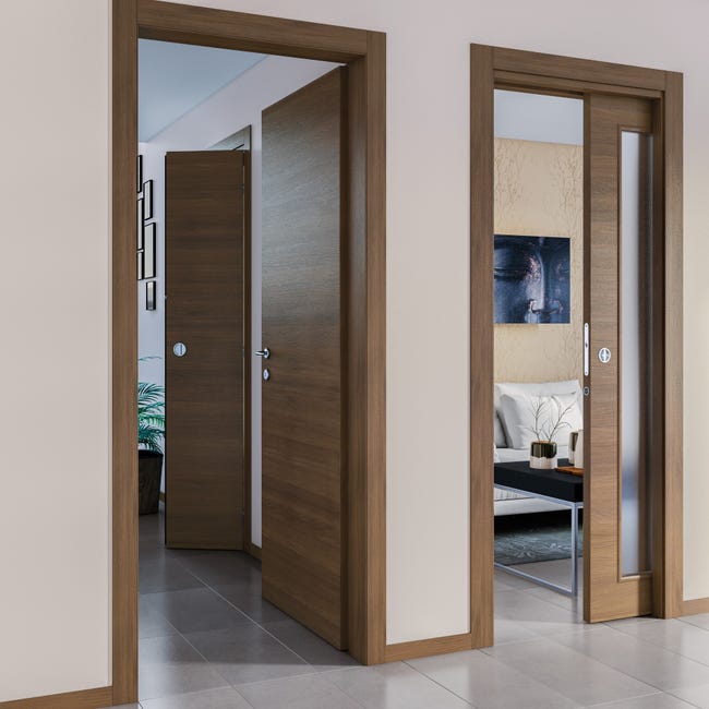 Leroymerlin Porta tamburata scorrevole Stenophylla marrone L 70 x H 210 cm reversibile ACQUISTA ORA