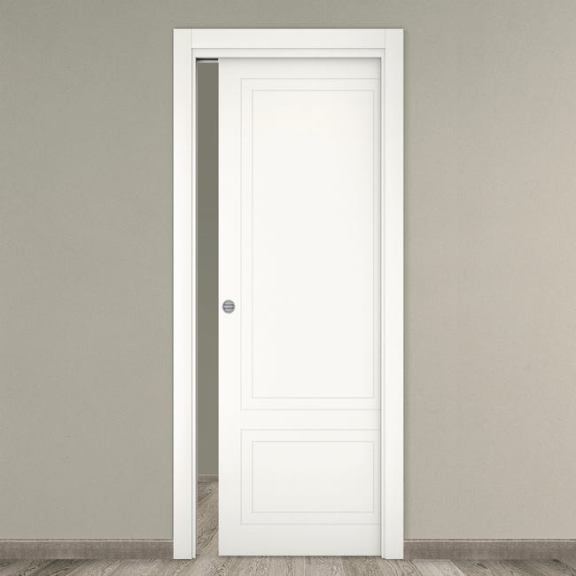 Leroymerlin Porta tamburata scorrevole Nobel bianco L 80 x H 210 cm reversibile Ultimi due giorni