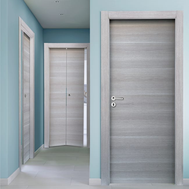Leroymerlin Porta battente Corn rovere grigio L 90 x H 210 cm reversibile Fino al 65% di sconto