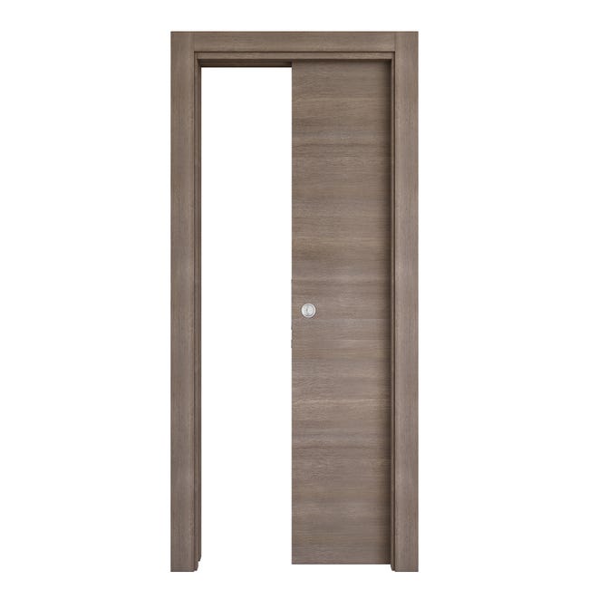 Leroymerlin Porta tamburata scorrevole Stylish grigio L 80 x H 210 cm reversibile Only for today