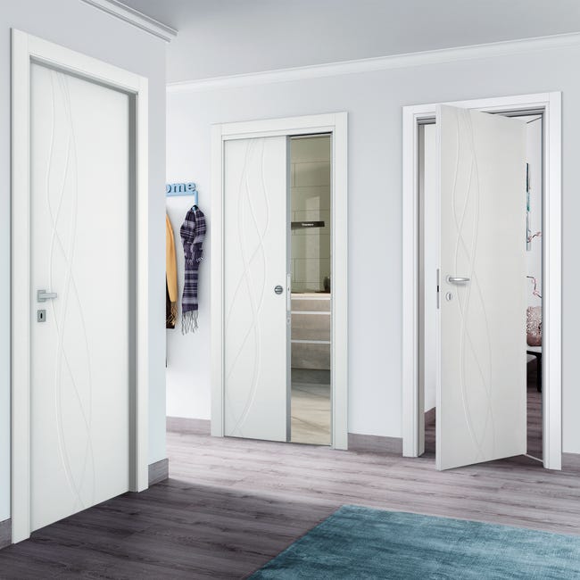 Leroymerlin Porta tamburata scorrevole Dna bianco L 70 x H 210 cm reversibile Solo un giorno rimasto