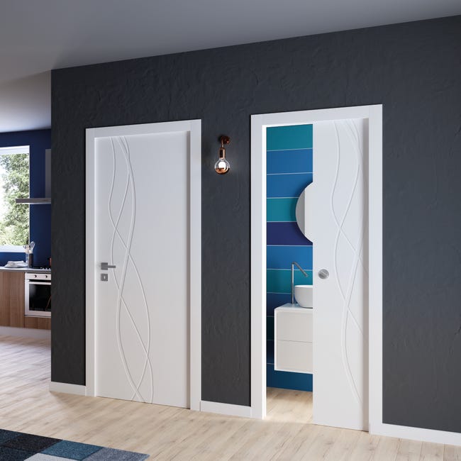 Leroymerlin Porta tamburata scorrevole Dna bianco L 70 x H 210 cm reversibile Solo un giorno rimasto