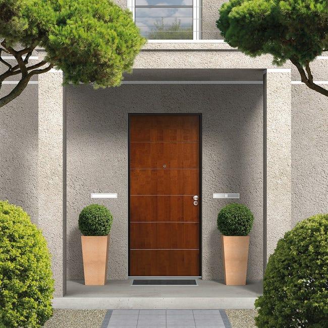 Leroymerlin Porta blindata MASTER Service L 90 x H 210 cm noce/bianco apertura destra Sconti questo mese
