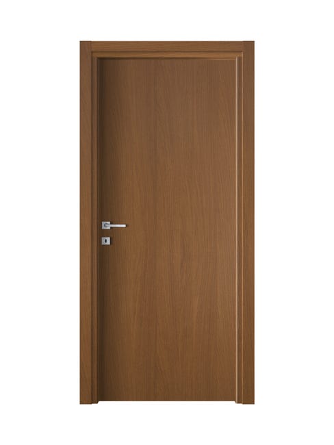 Leroymerlin Porta battente Noix noce L 70 x H 210 cm reversibile In Linea
