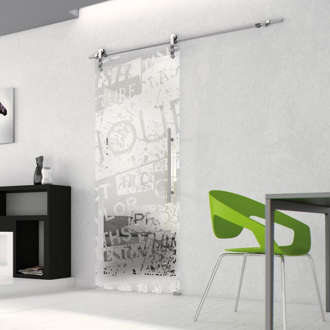Leroymerlin Sistema scorrevole Lux grigio per anta in vetro L 2 m Shopping Online