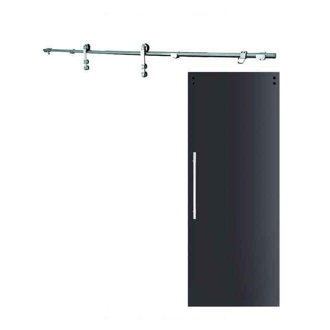 Leroymerlin Sistema scorrevole Lux grigio per anta in vetro L 2 m Shopping Online