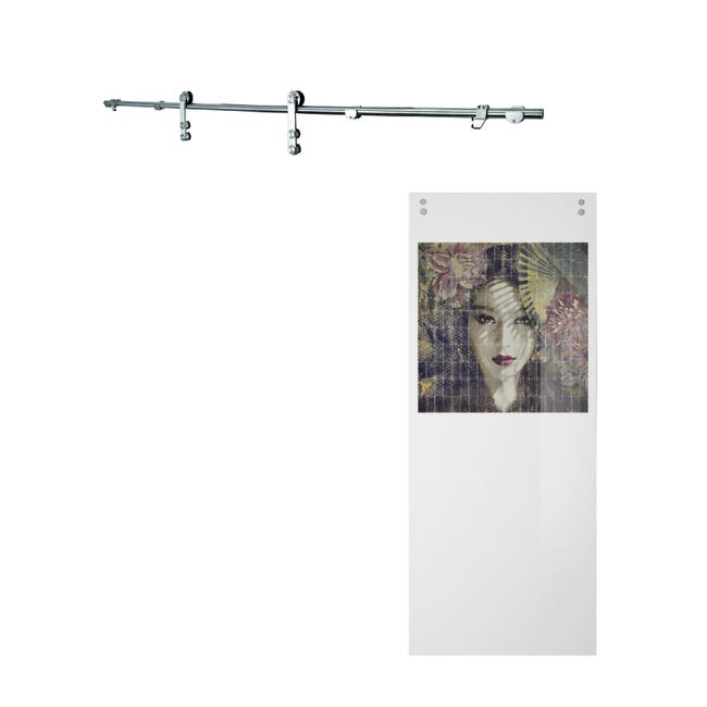 Leroymerlin Porta scorrevole Donna in vetro L 88 x H 215 cm con binario Lux Presa
