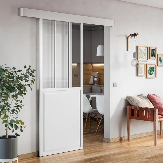 Leroymerlin Sistema scorrevole Atelier bianco per anta in legno e metallo L 1 86 m Economico