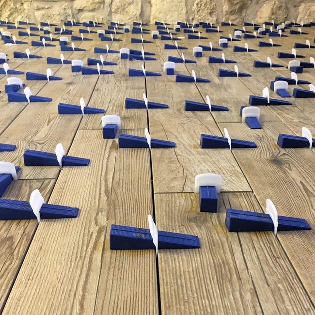 Leroymerlin Sistema livellante per piastrelle a Dritto Sp 3 mm. Confezione da 100 pezzi Smaltimento dello stoccaggio