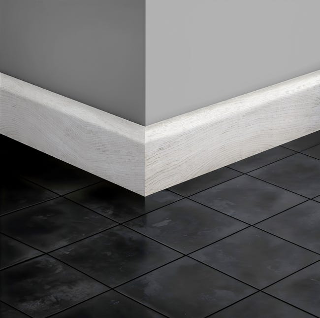 Leroymerlin Battiscopa Cervinia in pvc rovere sbiancato Sp 1 mm x H 7 x L 240 cm / 2.4 m Offerta temporanea