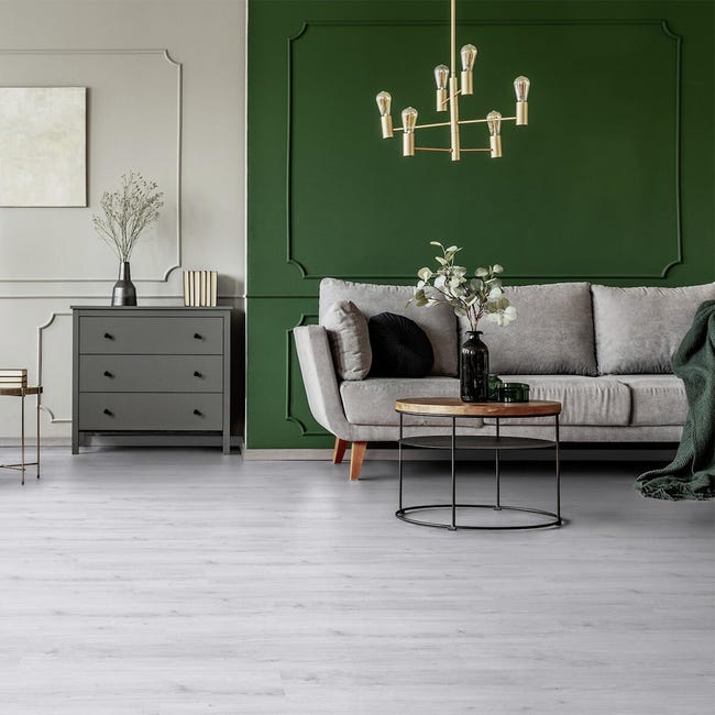 Leroymerlin Pavimento SPC in spc flottante clic passaggio molto intenso Cervinia rovere sbiancato Sp 5.7 mm GERFLOR Grandi sconti