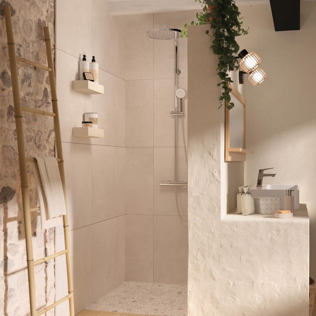 Leroymerlin Rivestimento decorativo in gres porcellanato Rocce beige da interno / esterno Ritorno libero