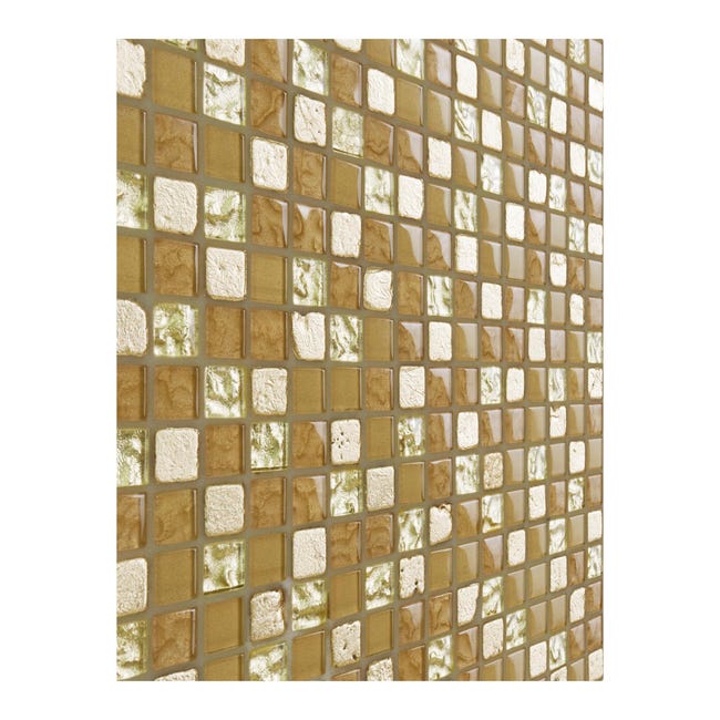 Leroymerlin Mosaico in pietra Crystal oro L 30 x L 30cm x Sp. 8 mm Fino al 60% di sconto