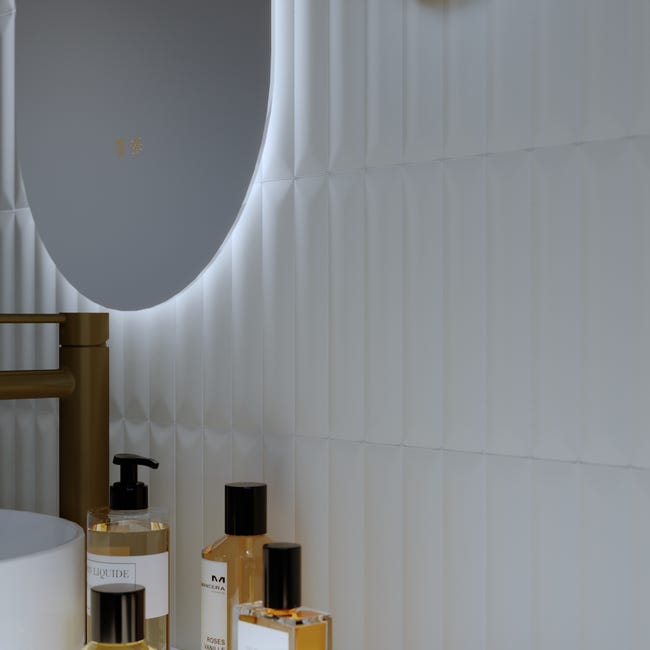 Leroymerlin Mosaico in ceramica BUMP bianco L 31.5 x L 20cm x Sp. 0.0 mm Fino al 55% di sconto