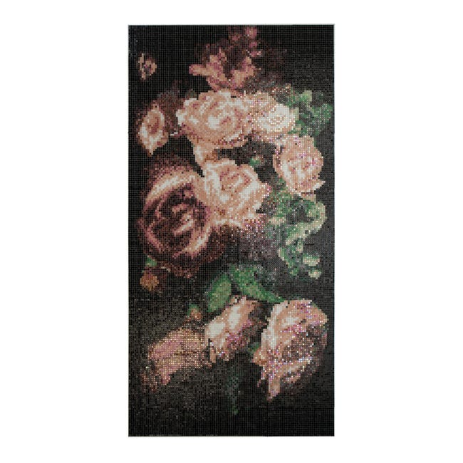 Leroymerlin Mosaico in vetro Bouquet Rosa 120x240 cm decoro completo multicolore L 30 x L 30cm x Sp. 4 mm 32 pezzi Discount Store per i nuovi prodotti