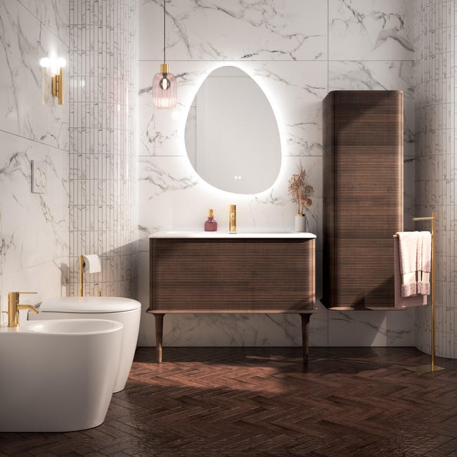 Leroymerlin Piastrella da pavimento e rivestimento interno ed esterno rettificato Silk Marble in gres porcellanato satinato grigio 120 x 60cm Sp. 9.2 mm traffico molto intenso (pei 5/5) 2025