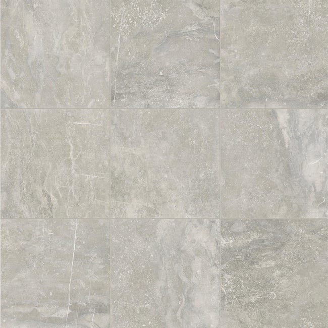Leroymerlin Piastrella da pavimento e rivestimento interno ed esterno rettificato PATH in gres porcellanato opaco grigio 60 x 60cm Sp. 9.2 mm traffico molto intenso (pei 5/5) R10 Italy