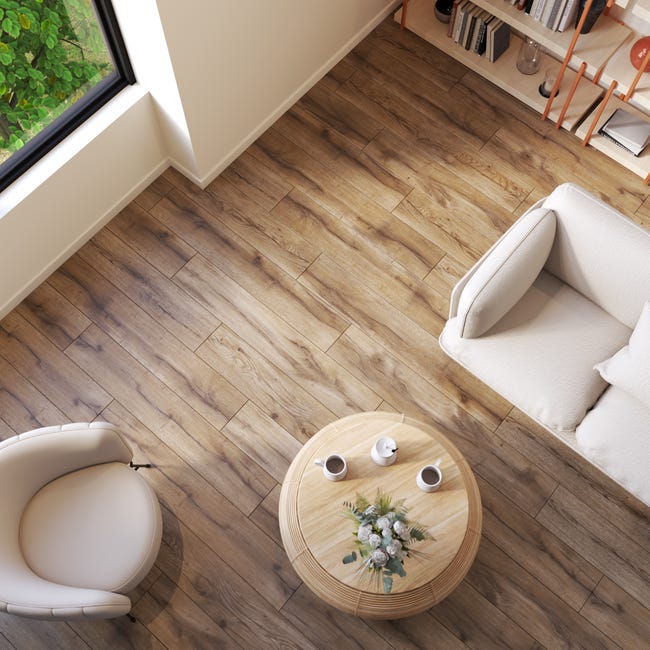 Leroymerlin Pavimento laminato ARTENS DESIGN Orebro marrone resistente all'acqua Sp 8mm Soddisfazione Garantita