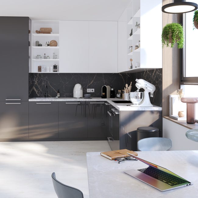 Leroymerlin Pavimento laminato ARTENS DESIGN Nuiza grigio resistente all'acqua Sp 8mm Qualità Garantita