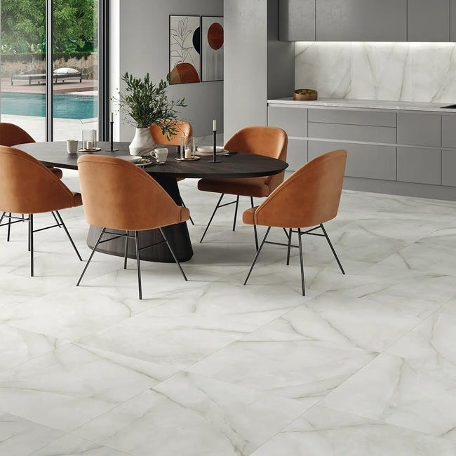 Leroymerlin Piastrella da pavimento e rivestimento interno BALTRA in gres naturale lucido grigio 45 x 45cm Sp. 8.5 mm traffico intenso (pei 4/5) Negozi Online
