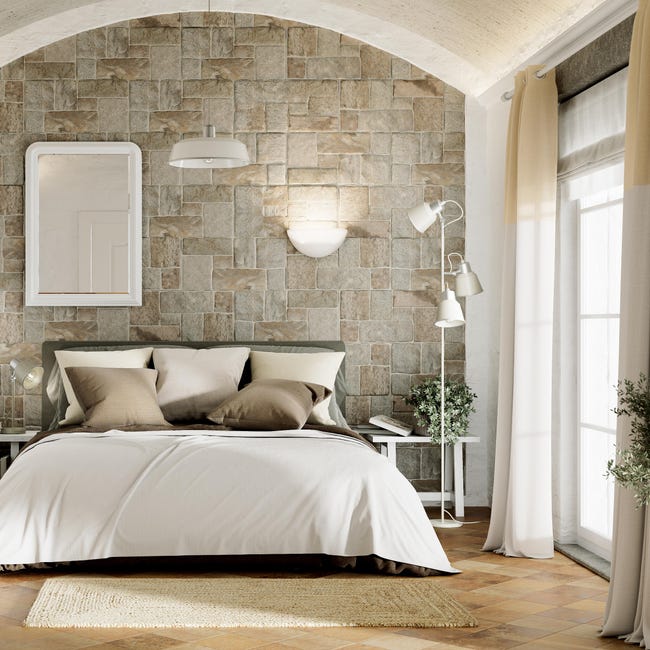 Leroymerlin Rivestimento decorativo in gres porcellanato Muro di Siena beige da esterno Consegna Veloce