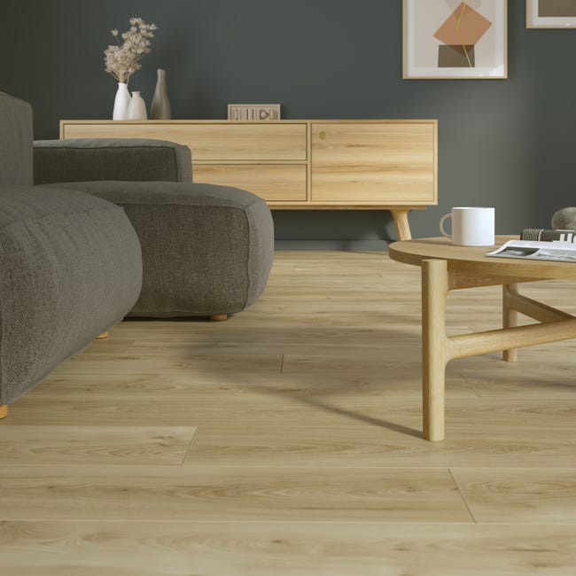Leroymerlin Pavimento laminato ARTENS Malte beige resistente all'acqua Sp 10mm In Vendita