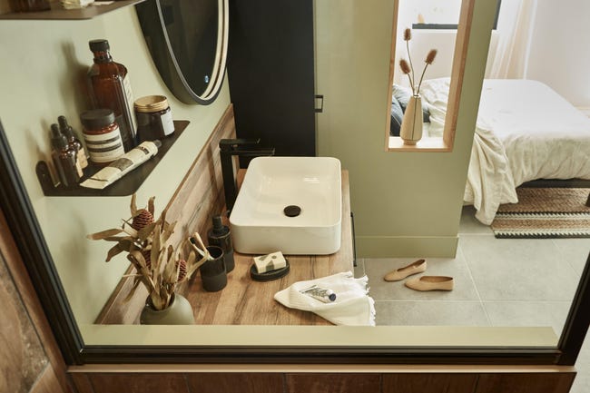 Leroymerlin Rubinetto per lavabo Studio nero cromato opaco SENSEA H 35 cm Sconto di tempo limitato