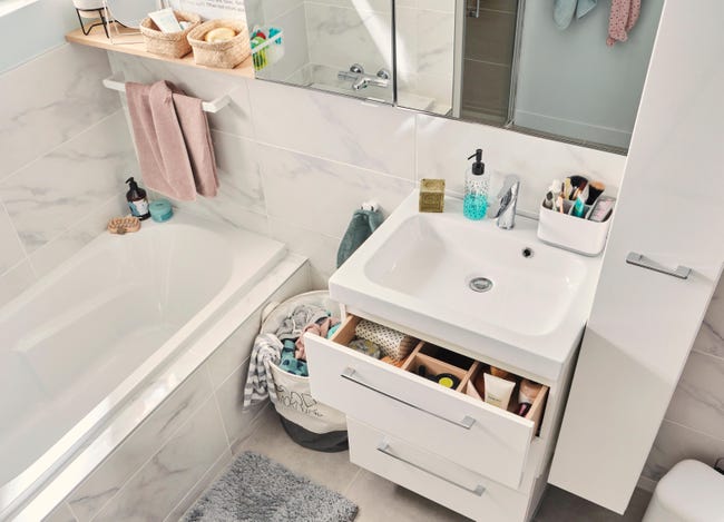 Leroymerlin Rubinetto per lavabo a canna media Essential cromato lucido SENSEA H 15.05 cm Negozio online di fabbrica