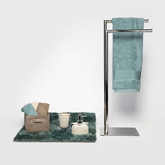 Leroymerlin Piantana porta rotolo e porta scopino wc Poseidon inox lucido Offerta esclusiva